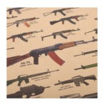 Poster Assault Rifles and Carbines, antiqued paper, 51.5 x 36 cm